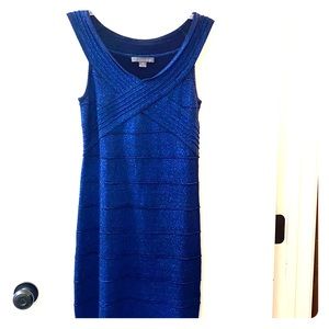 Shimmer Navy Blue Cocktail Dress